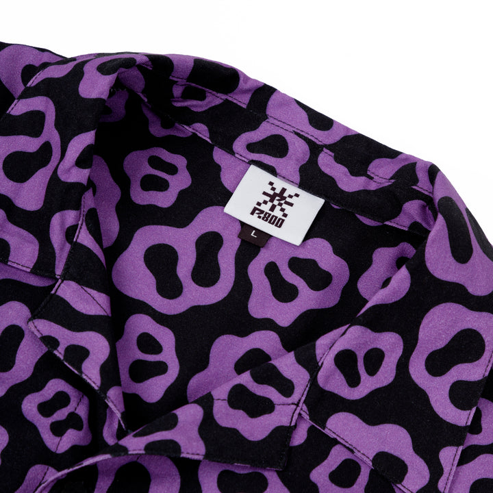 Purple Patterned Button Up